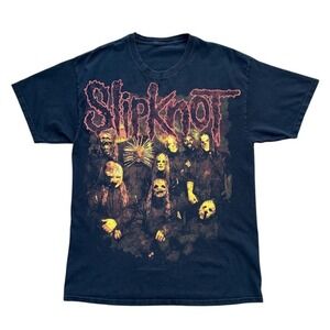 Vintage Y2K Slipknot Heavy Metal Band Concert Merch Graphic Doublesided T-shirt